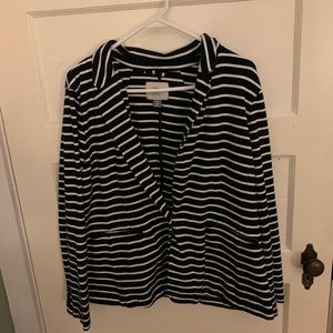 Black and white stripped blazer